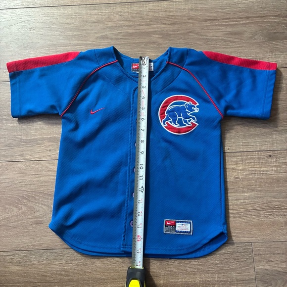 Nike Chicago cubs Kids Royal Blue and Red Baseball Jersey, no tags , feels 4T - Picture 6 of 6